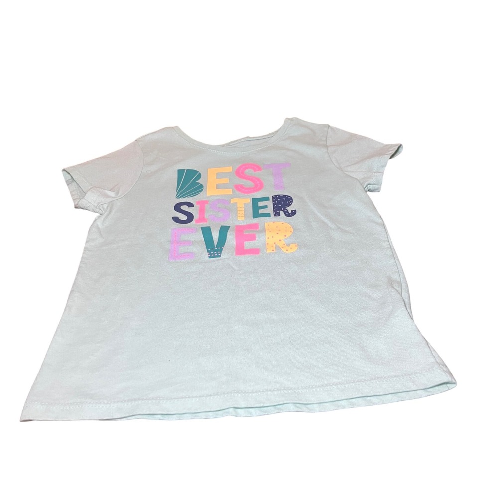 Garanimals Graphic Tee Toddler 4T Mint Green  Best Sister Ever Shirt